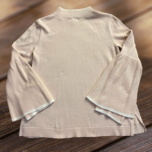 STYLE CO Women's Long Bell-Sleeve Pull Over Knit Sweater Top Pink Size Small - Picture 6 of 6